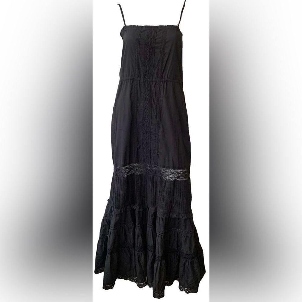 Mariacher Strap Black Lace Dress